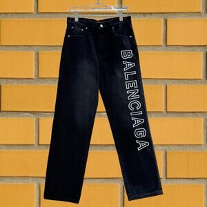 Classic Balenciaga Black Jeans Men's